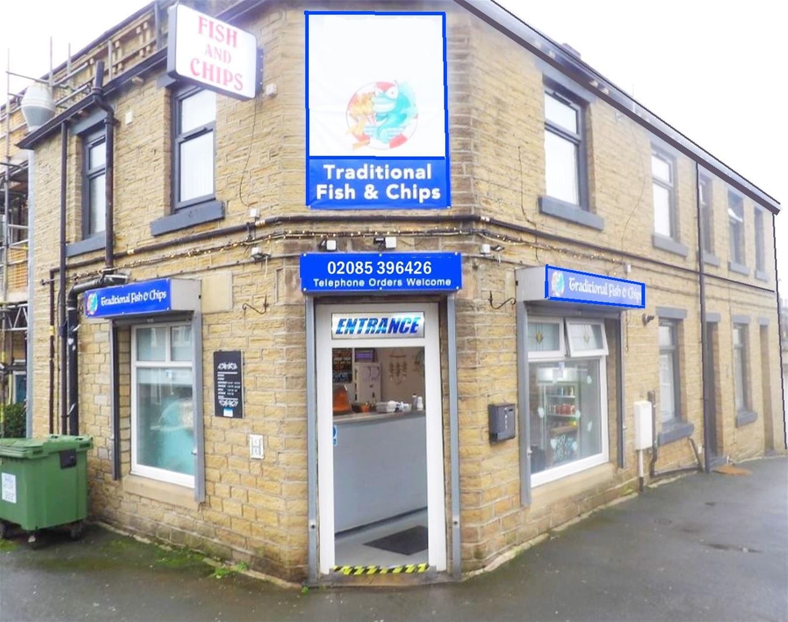 Unopposed village fish & chip shop near Halifax — Fish & chip shop for sale in Halifax, Yorkshire